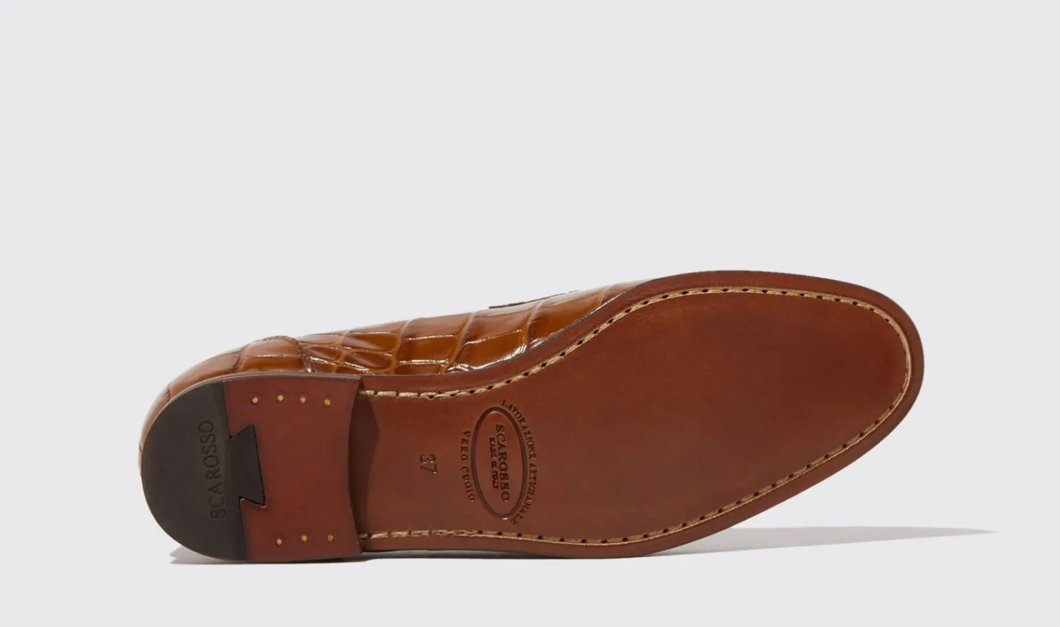 Flash Sale Scarosso Alessandra Brown Croco Brown - Croco-Printed Calf