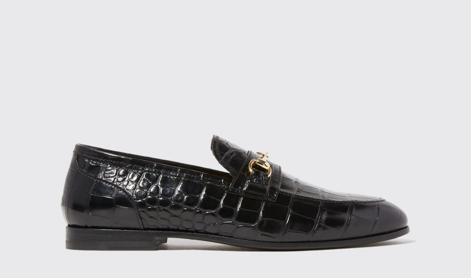 Online Scarosso Alessandro Black Croco Black - Croco-Printed Calf