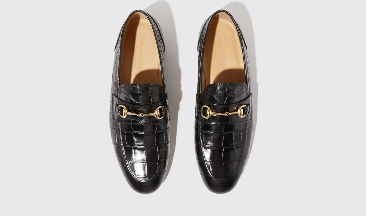 Online Scarosso Alessandro Black Croco Black - Croco-Printed Calf