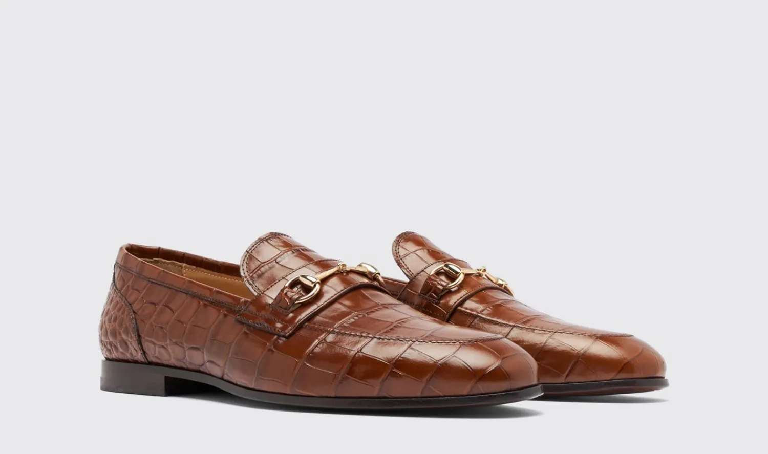 Clearance Scarosso Alessandro Brown Croco Brown - Croco-Printed Calf