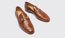 Clearance Scarosso Alessandro Brown Croco Brown - Croco-Printed Calf