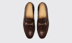 Flash Sale Scarosso Alessandro Dark Brown Croco Dark Brown - Croco-Printed Calf