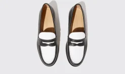 Best Sale Scarosso Austin Black Edit Black & White - Calf