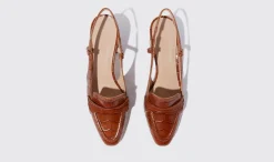 Hot Scarosso Bianca Tan Croco Tan - Croco-Printed Calf