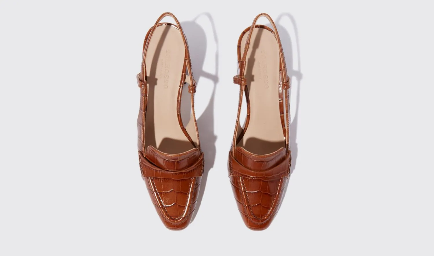 Hot Scarosso Bianca Tan Croco Tan - Croco-Printed Calf