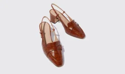 Hot Scarosso Bianca Tan Croco Tan - Croco-Printed Calf