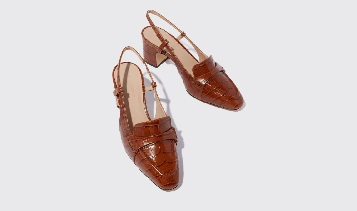 Hot Scarosso Bianca Tan Croco Tan - Croco-Printed Calf