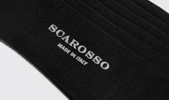 Fashion Scarosso Black Cotton Calf Socks Black - Cotton