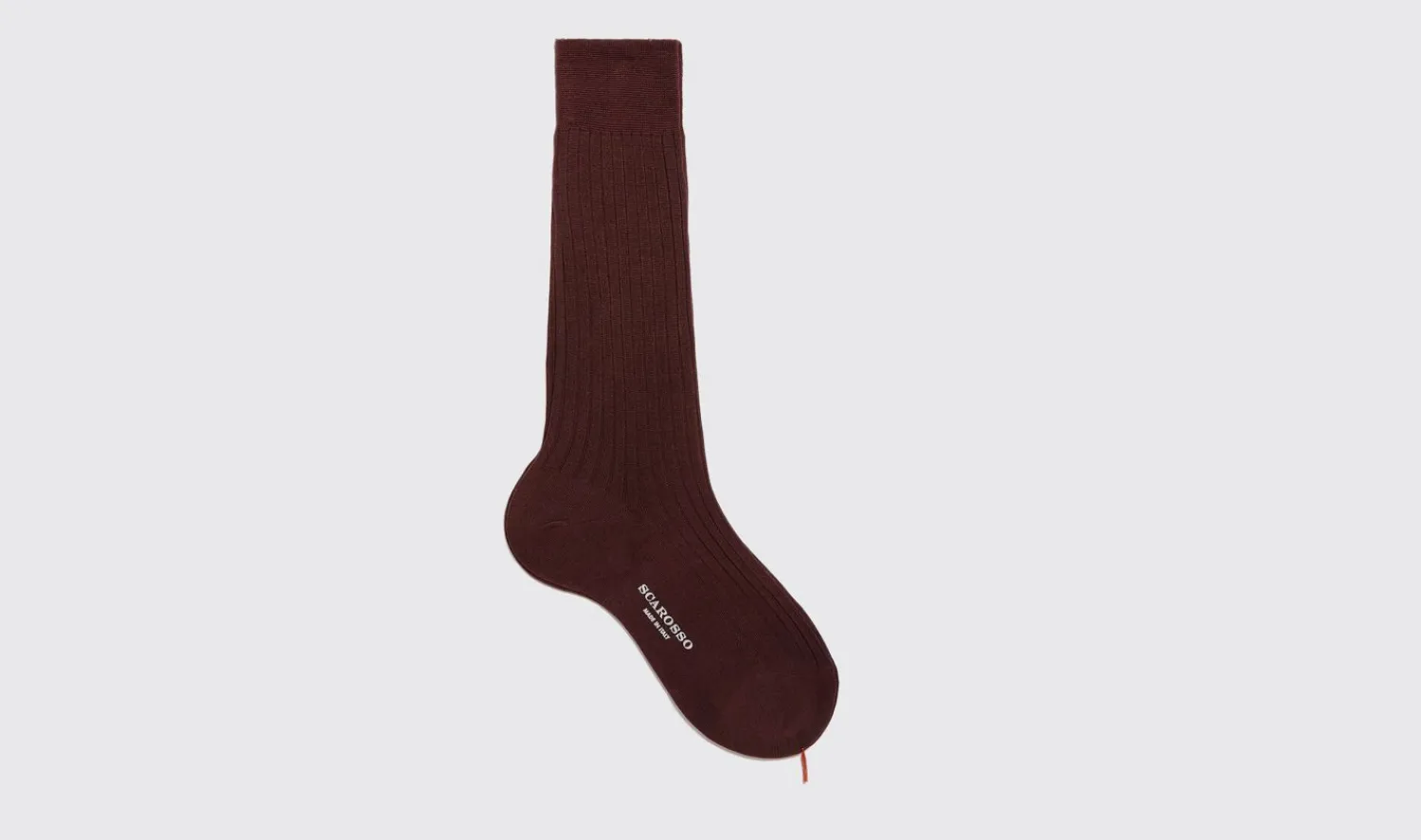 Flash Sale Scarosso Burgundy Cotton Calf Socks Burgundy - Cotton
