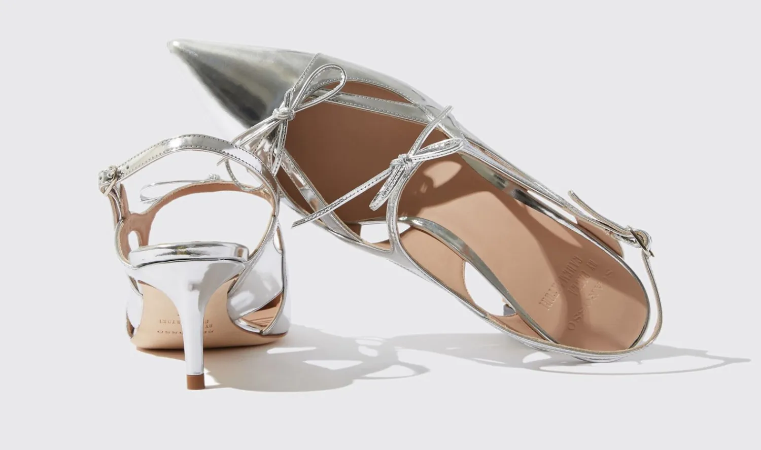 Clearance Scarosso Cinderella Silver - Laminated Calf