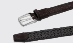 Cheap Scarosso Cintura Marrone Intrecciata Scamosciata Brown Suede