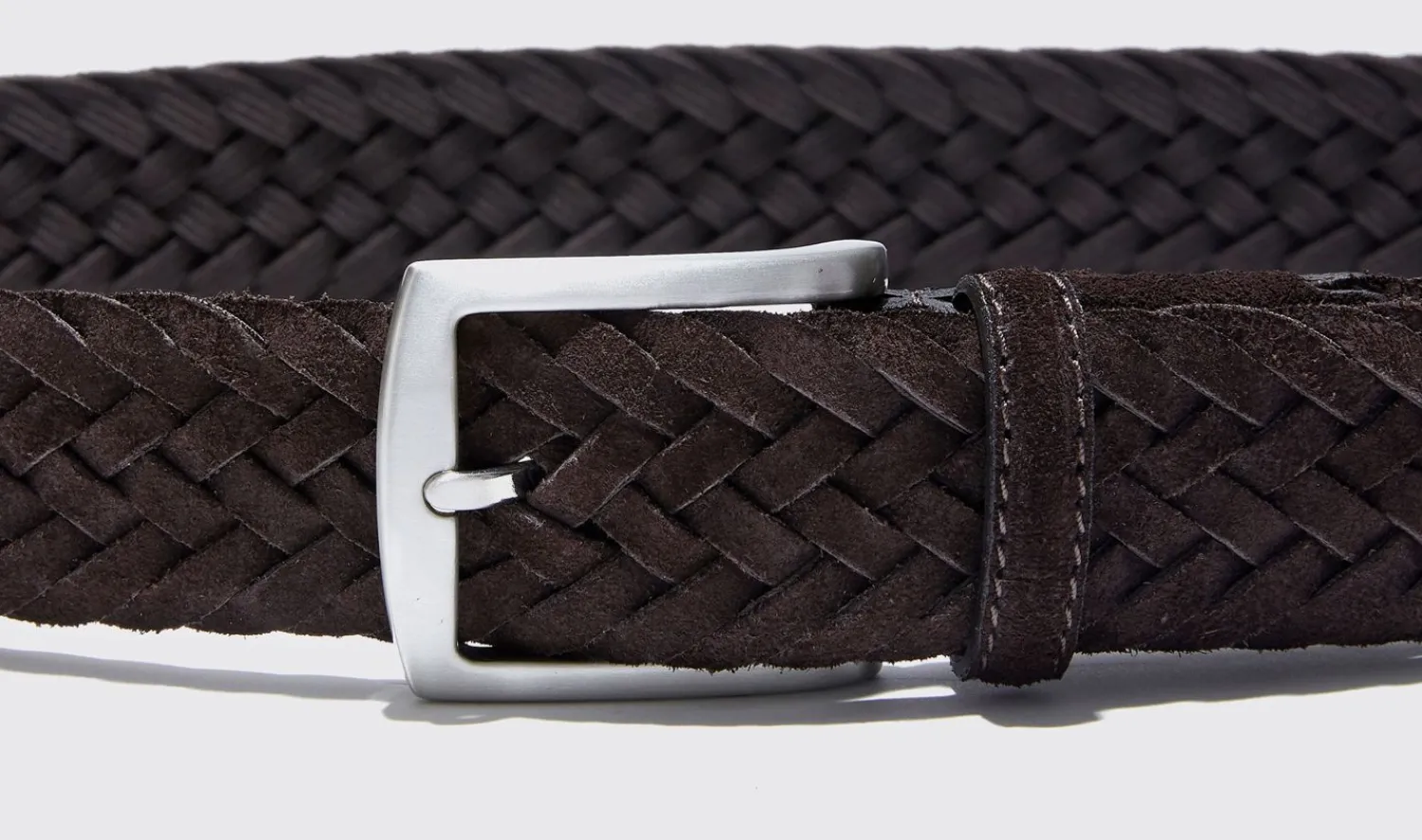 Cheap Scarosso Cintura Marrone Intrecciata Scamosciata Brown Suede