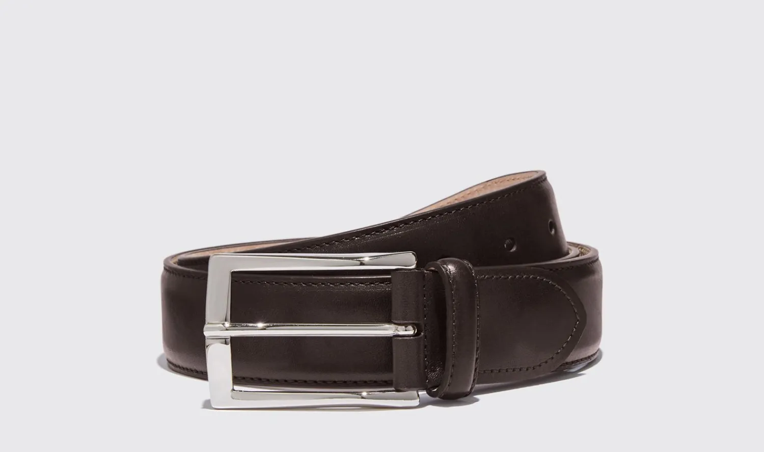 Online Scarosso Cintura Marrone Scuro Classica Dark Brown Calf