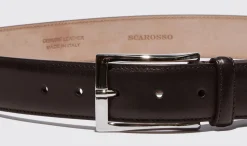 Online Scarosso Cintura Marrone Scuro Classica Dark Brown Calf