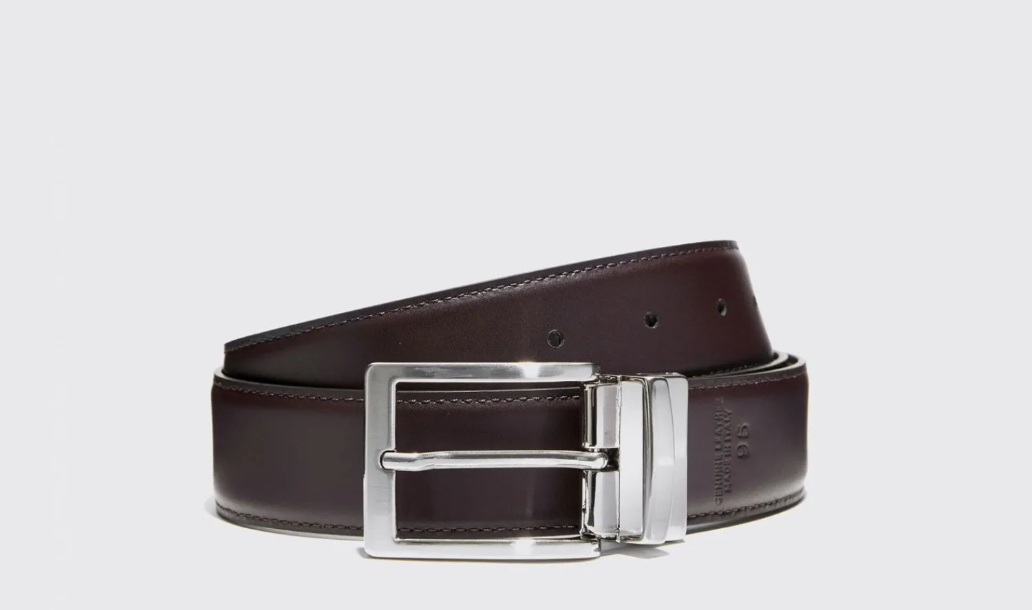 New Scarosso Cintura Reversibile Liscia Nera/Marrone Black Calf