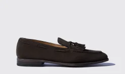 Cheap Scarosso Duccio Ebano Scamosciato Leggero Dark Brown Suede