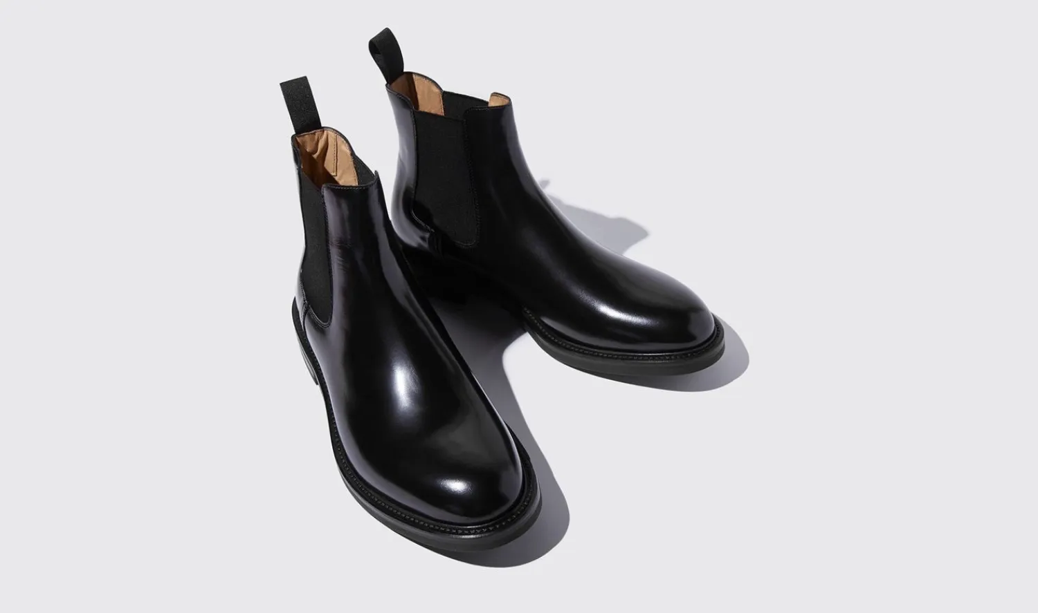 Best Sale Scarosso Eric Black Bright Black - Brushed Calf