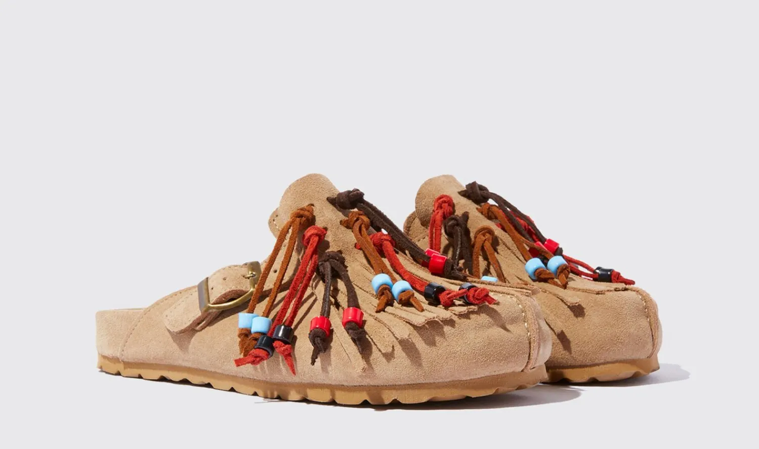 Clearance Scarosso Geo Beige Beige - Suede
