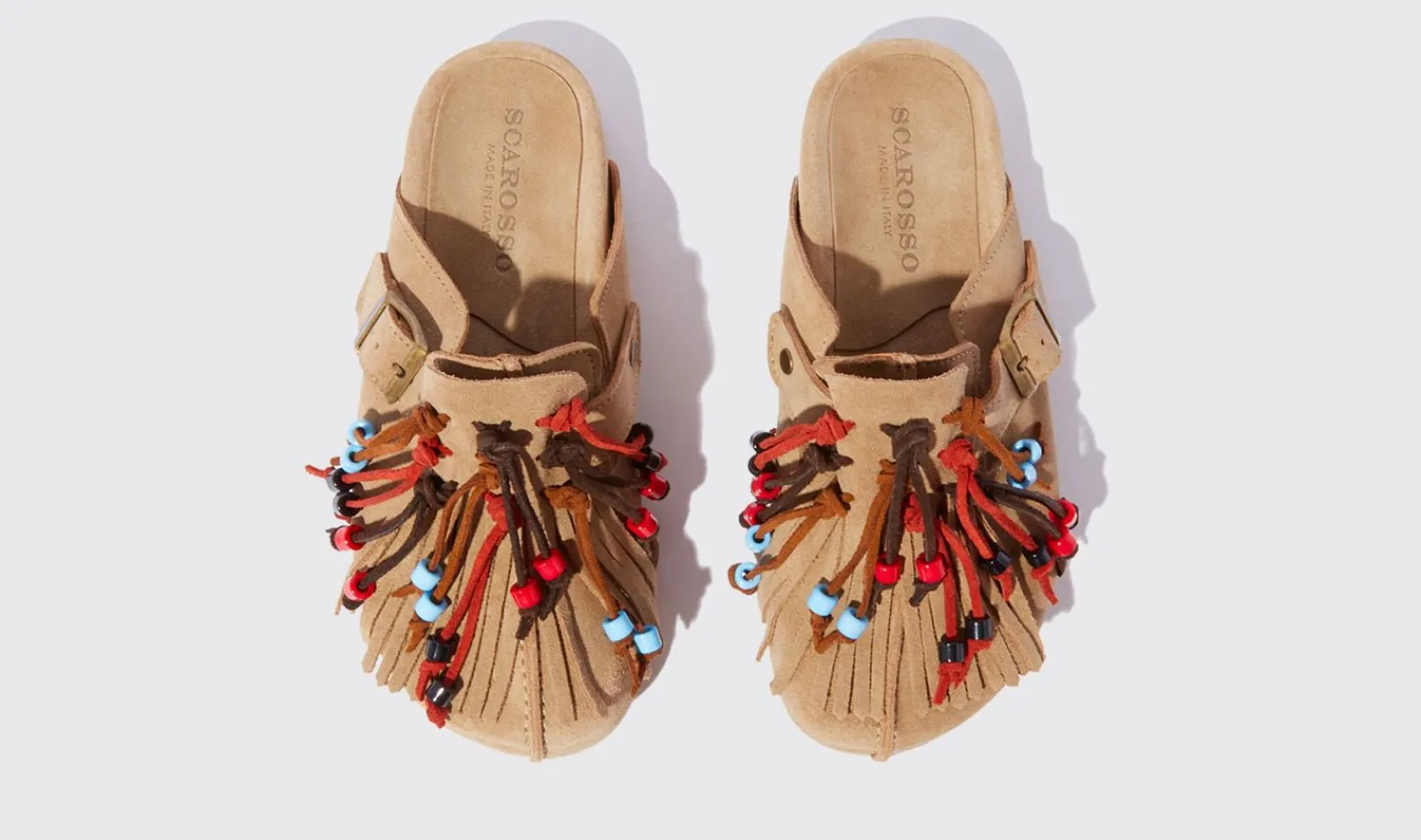 Clearance Scarosso Geo Beige Beige - Suede