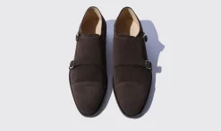 Cheap Scarosso Gervasio Ebano Scamosciato Leggero Dark Brown Suede - Light Line