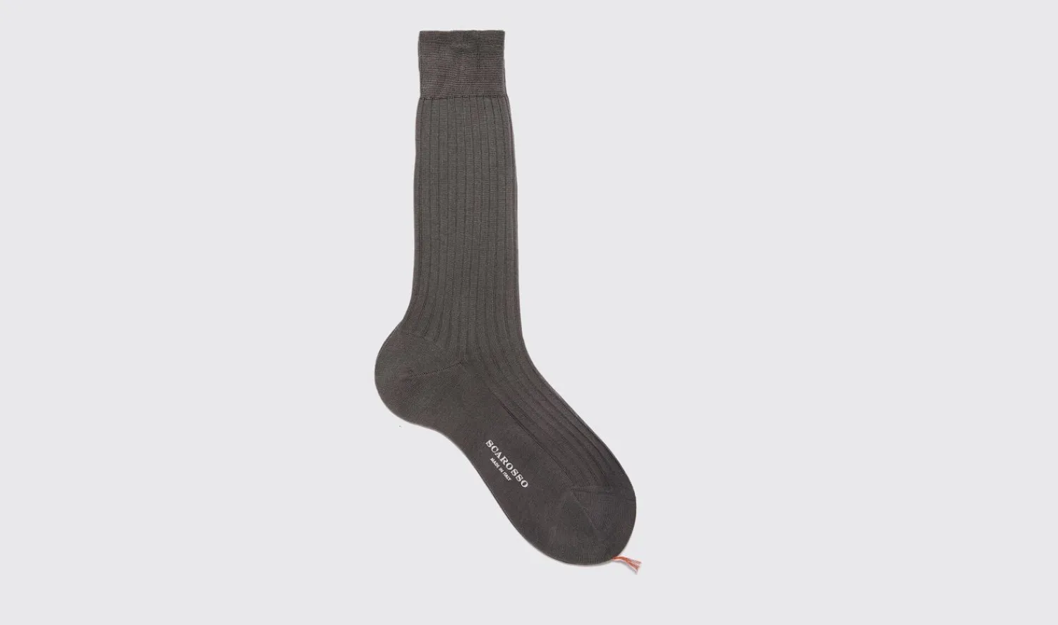 Best Scarosso Grey Cotton Calf Socks Grey - Cotton