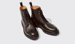 Cheap Scarosso Jackie Grain Brown Brown - Calf
