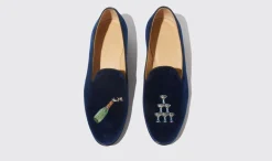 Flash Sale Scarosso Jay Blue Velvet Blue - Velvet