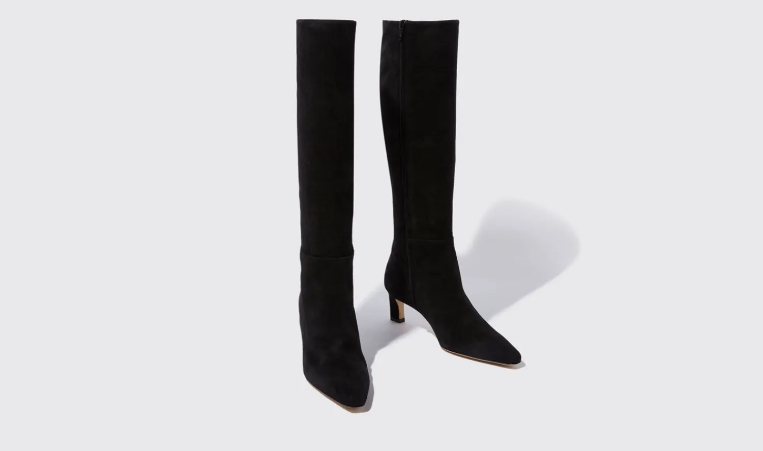 Clearance Scarosso Kira Black Suede Black - Suede