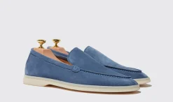 New Scarosso Ludovico Acciaio Scamosciato Steel Blue - Suede