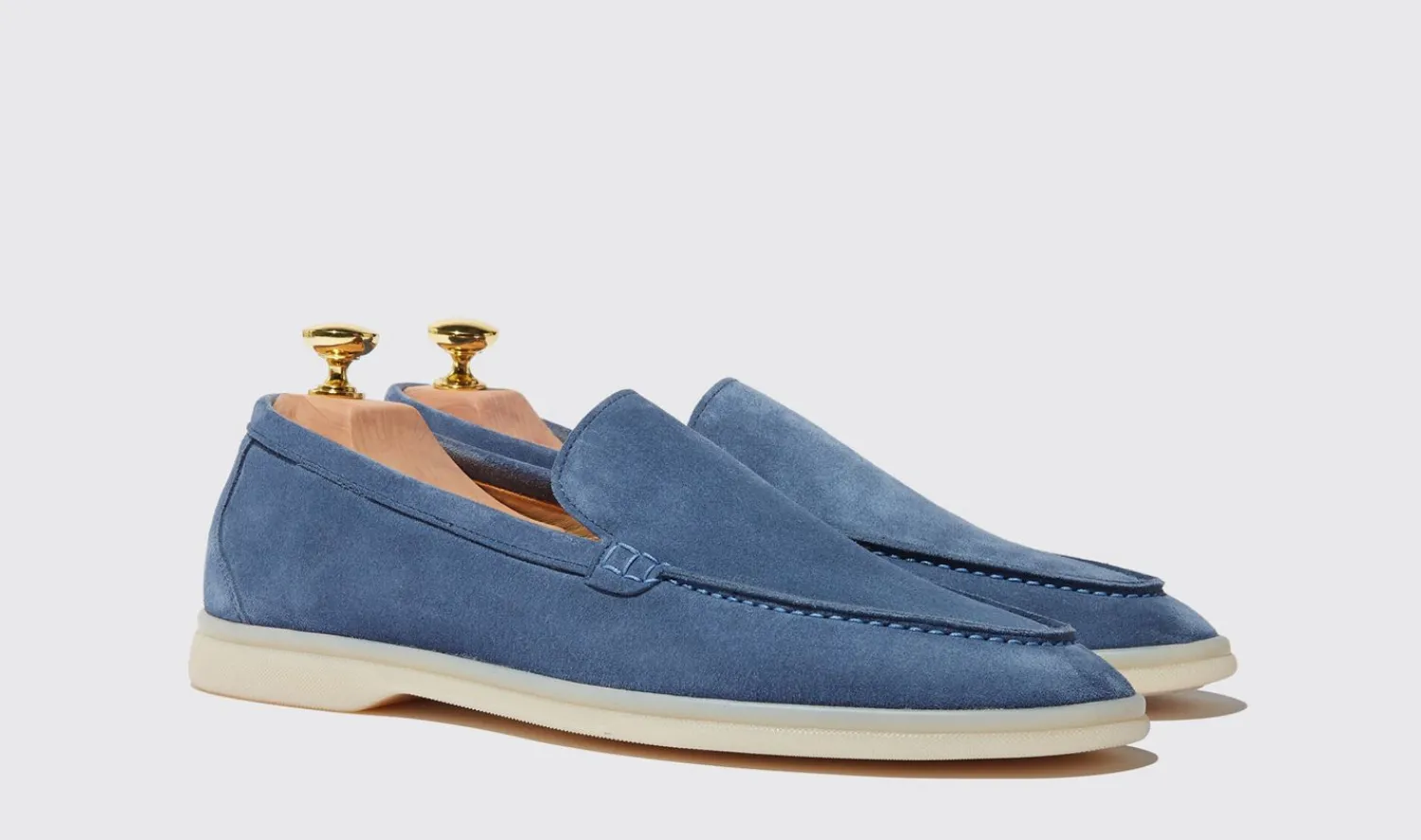 New Scarosso Ludovico Acciaio Scamosciato Steel Blue - Suede