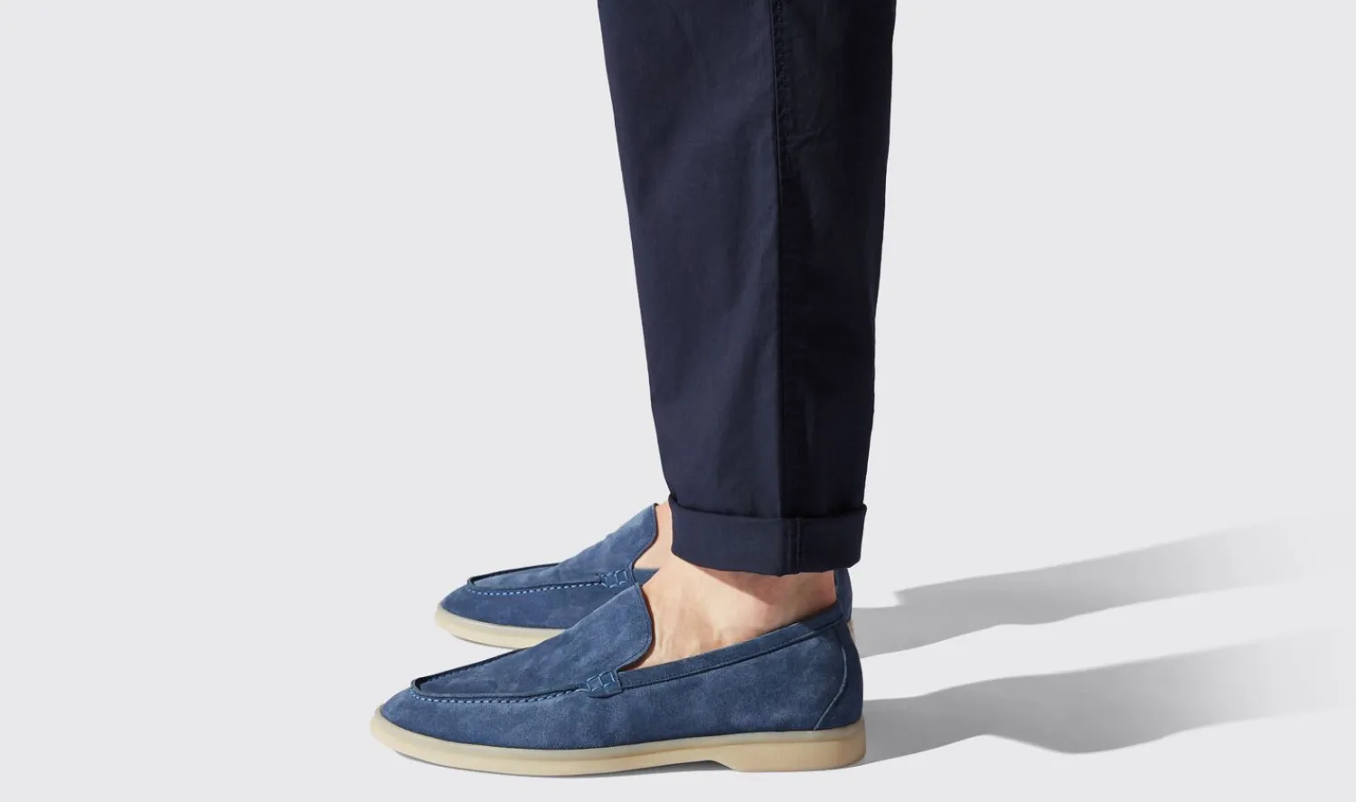 New Scarosso Ludovico Acciaio Scamosciato Steel Blue - Suede
