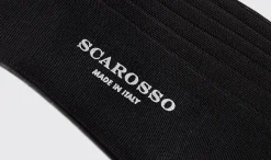Online Scarosso Navy Cotton Calf Socks Navy - Cotton