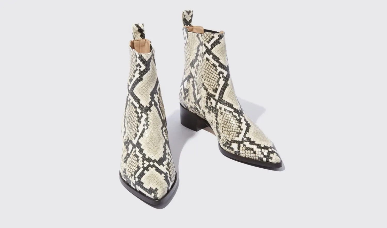 Outlet Scarosso Olivia Python Beige - Python-Printed Calf