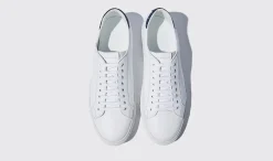 New Scarosso Pinstripe White White - Calf