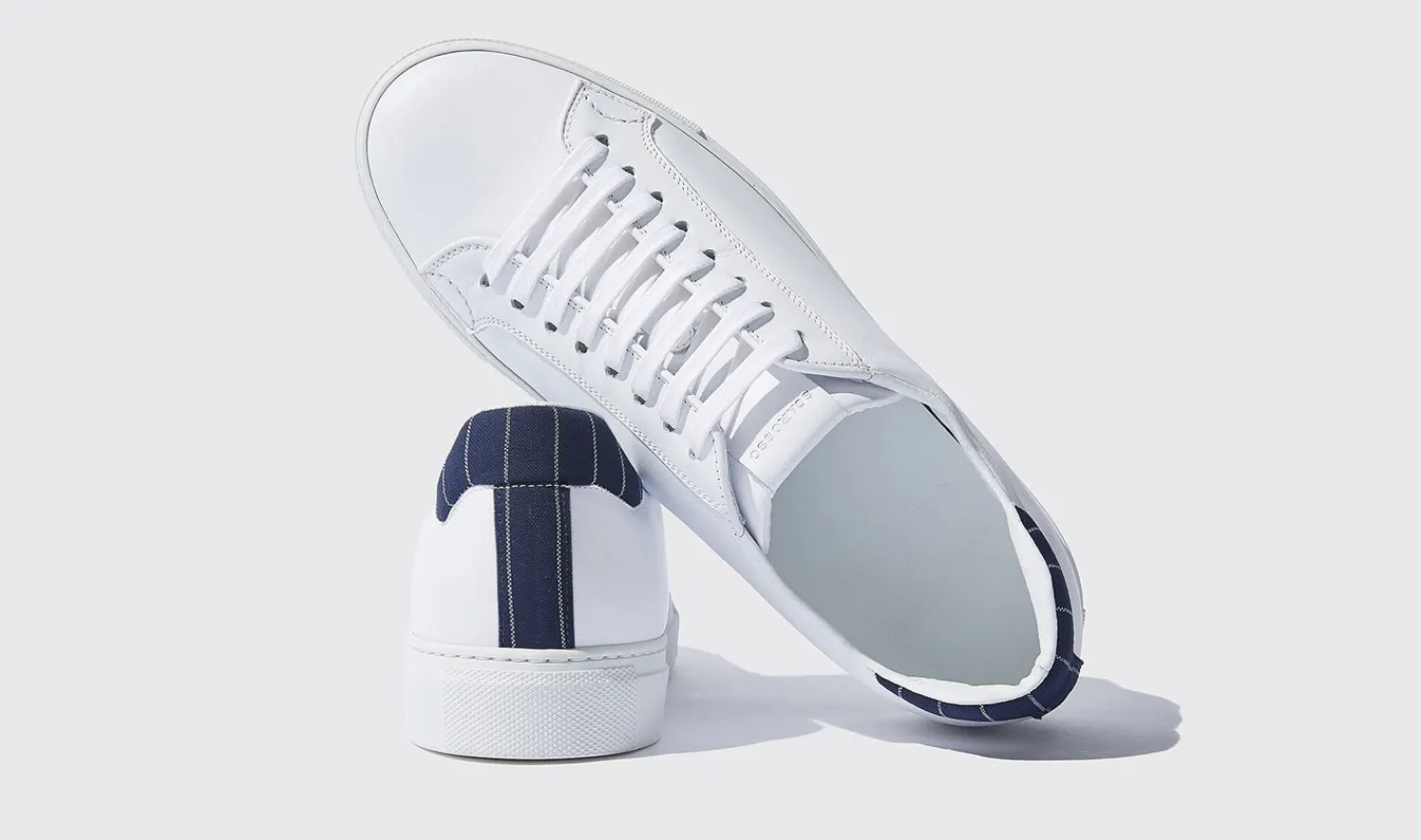 New Scarosso Pinstripe White White - Calf