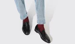 Outlet Scarosso Stefano Nero Cocco Black - Croco-Printed Calf