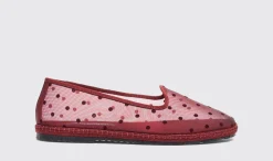 Discount Scarosso Valentina Burgundy Mesh Burgundy - Mesh