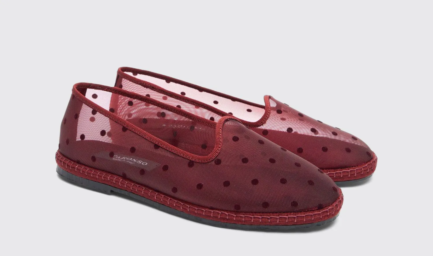 Discount Scarosso Valentina Burgundy Mesh Burgundy - Mesh
