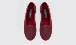 Discount Scarosso Valentina Burgundy Mesh Burgundy - Mesh