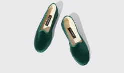 Flash Sale Scarosso Valentina Verde Velluto Green - Velvet