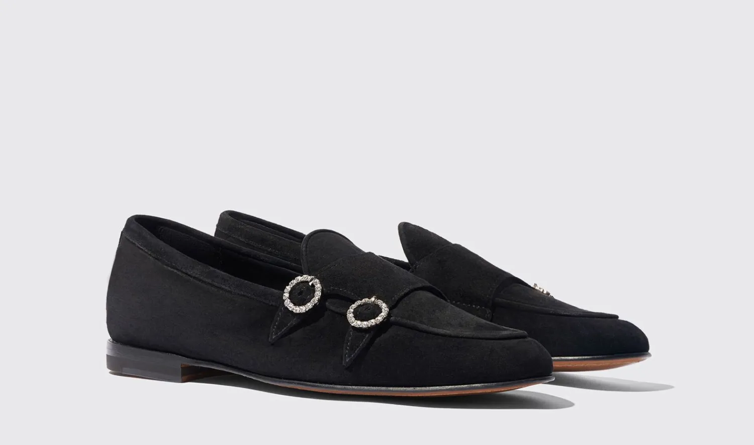 Shop Scarosso Virginia Black Strass Black - Strass Suede