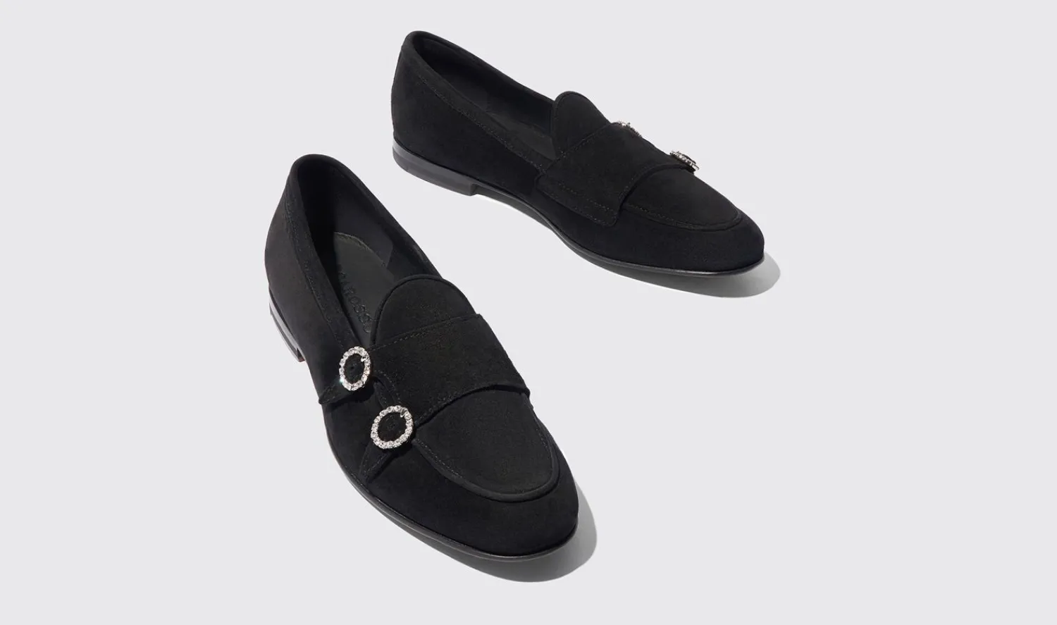 Shop Scarosso Virginia Black Strass Black - Strass Suede