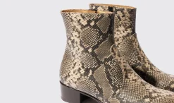 Cheap Scarosso Warren Python Beige - Python-Printed Calf