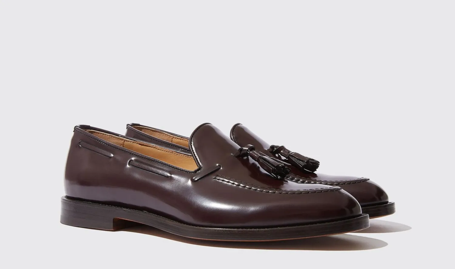 Best Sale Scarosso William Burgundy Bright Burgundy - Polished Calf