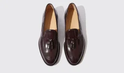 Best Sale Scarosso William Burgundy Bright Burgundy - Polished Calf