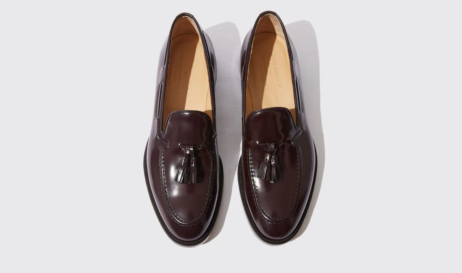 Best Sale Scarosso William Burgundy Bright Burgundy - Polished Calf