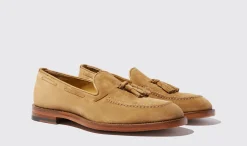 Shop Scarosso William Tan Suede Beige - Suede