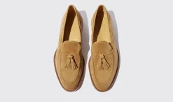 Shop Scarosso William Tan Suede Beige - Suede