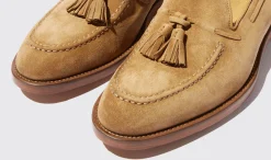 Shop Scarosso William Tan Suede Beige - Suede